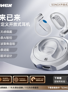 【官方正品】SONGX20ai蓝牙耳机ows开放无线AI智能翻译2025新款