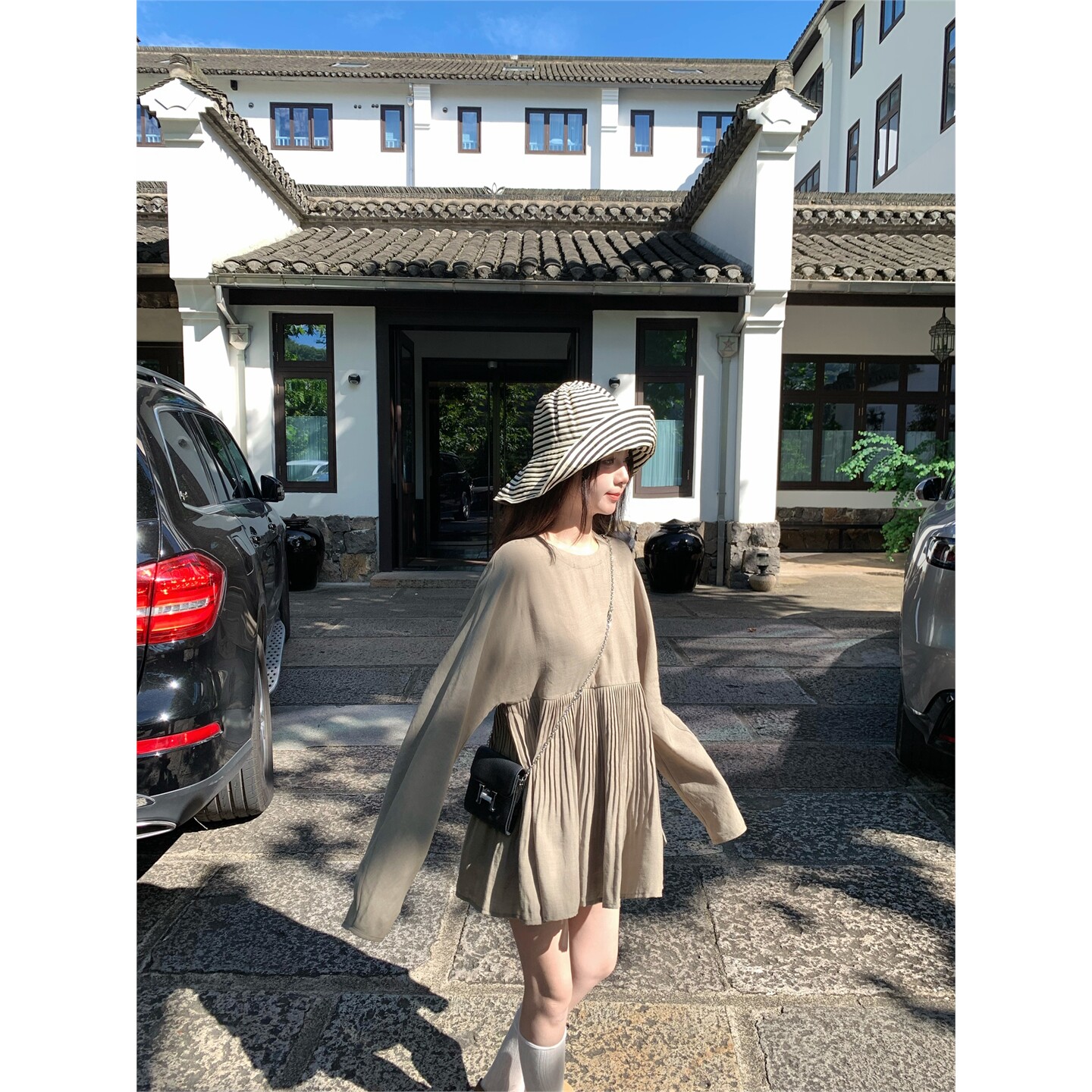 张爆爆 莱赛尔苎麻 甜美衬衫长袖女宽松娃娃衫套头松弛感上衣图片