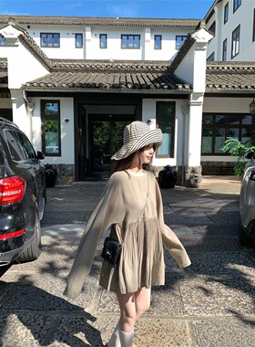 张爆爆 莱赛尔苎麻 甜美衬衫长袖女宽松娃娃衫套头松弛感上衣