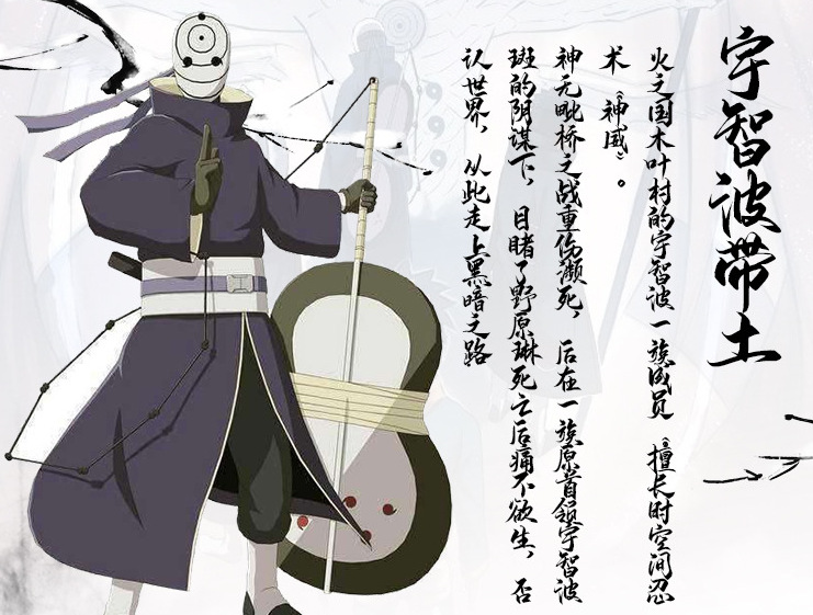 火影忍者疾风传j宇智波带土晓组织cos服面具团扇动漫