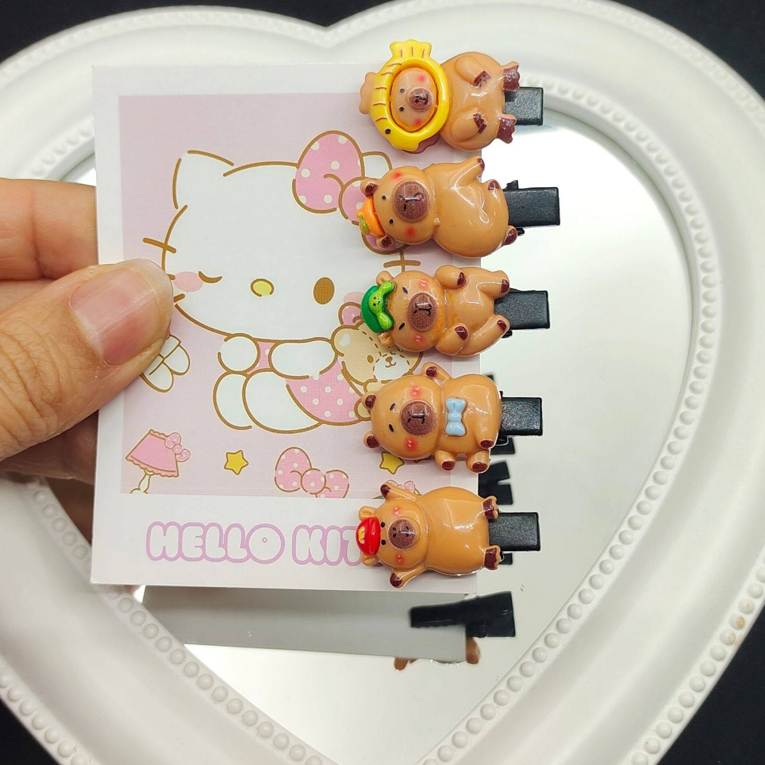 卡皮巴拉发夹可爱儿童发卡刘海边夹网红水豚碎发夹头饰少女心发饰,童装/婴儿装/亲子装,发饰,淘宝优惠券,粉丝福利购,淘宝优惠卷