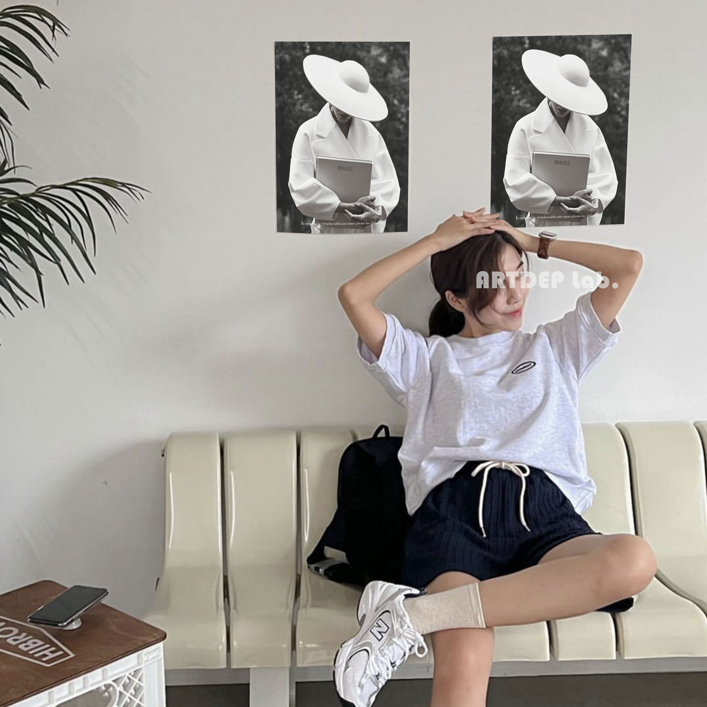 服装店摄影直播间复古人物装饰画