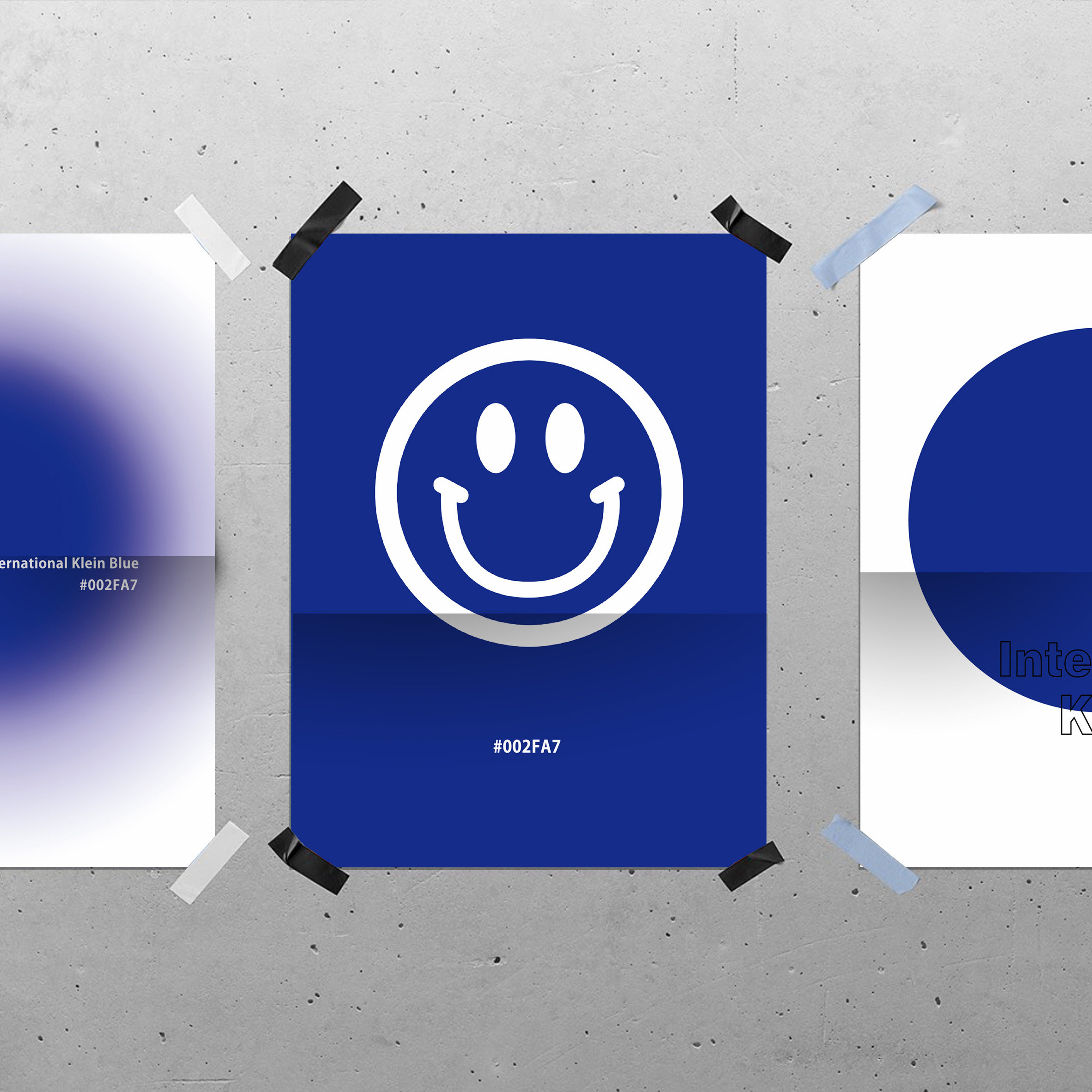 克莱因蓝ins风个性海报装饰画