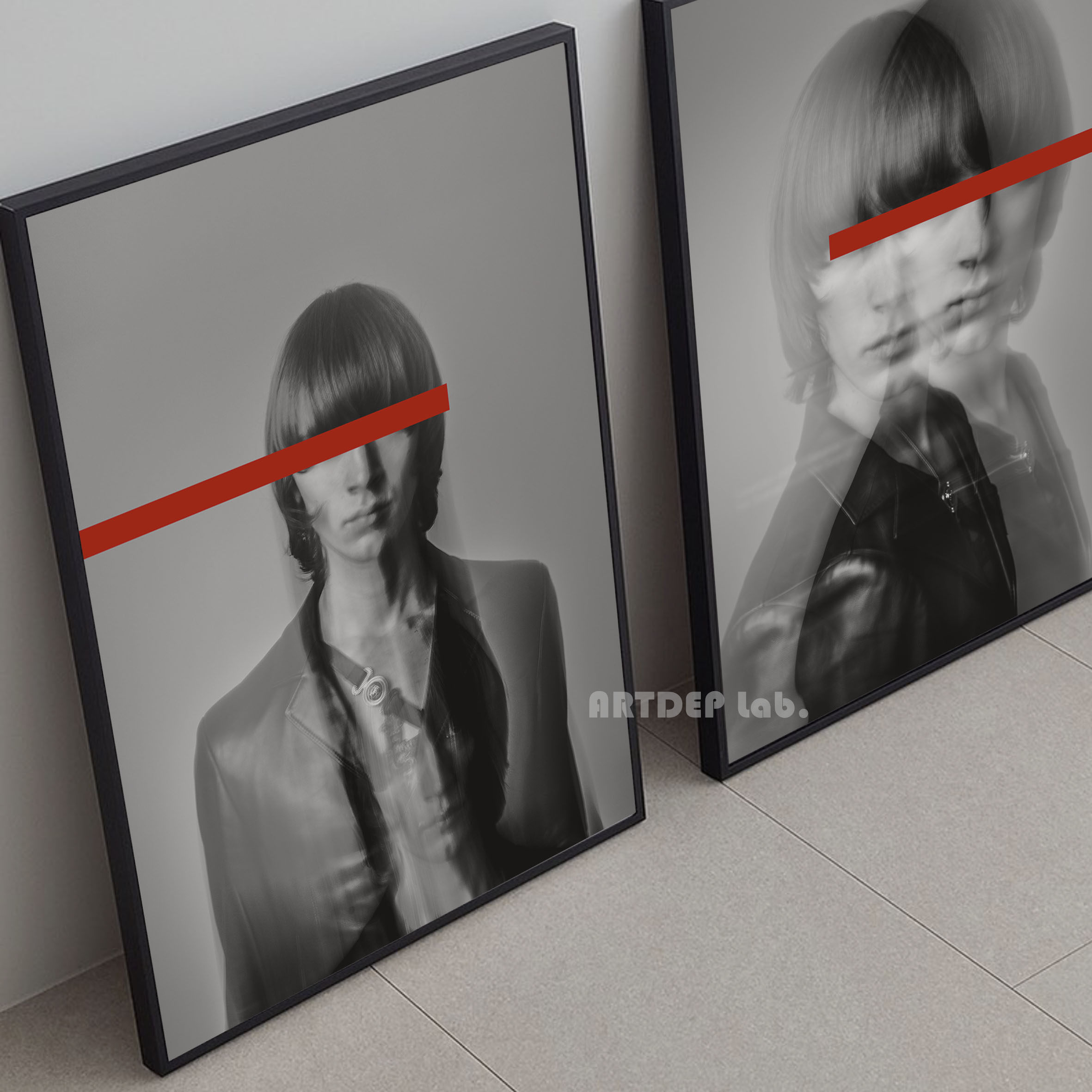 服装店摄影棚冷淡风纸质海报画芯