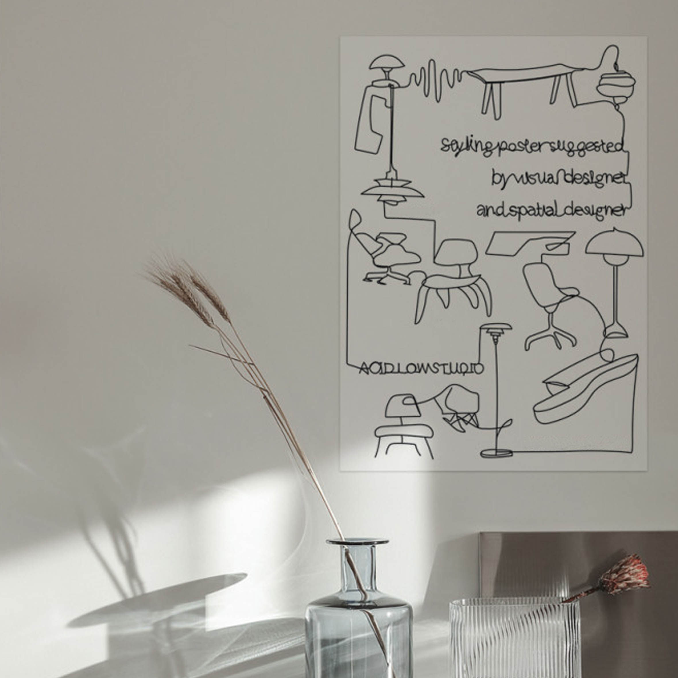 欧洲小众复古艺术风直播道具墙饰