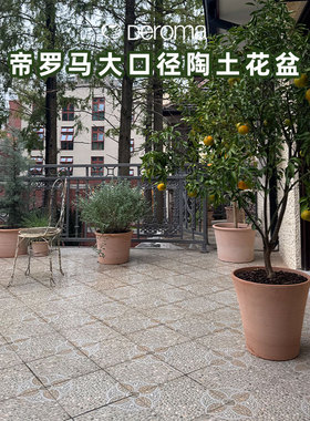 帝罗马大口径大尺寸陶土花盆绿植花卉庭院阳台露台北欧风情种菜