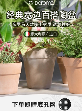 【bdbf旗舰店】秒杀22口径高深款经典陶土盆微纹理