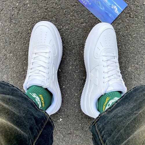 特步新款小白鞋舒适防滑耐磨低帮板鞋白色小白鞋白色