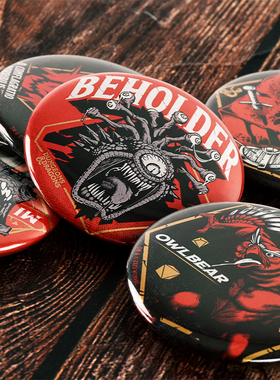 现货 龙与地下城马口铁徽章套装吧唧组合DND正版游戏周边fanthful