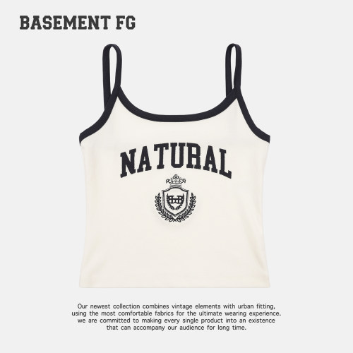 BASEMENTFG美式字母印花吊带背心女夏辣妹风261010108005