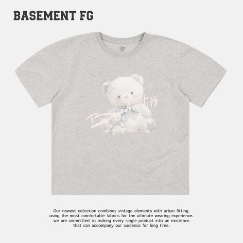 BASEMENTFG卡通可爱风小熊印花短袖T恤261020127022
