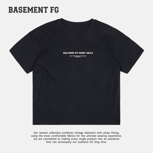 BASEMENTFG简约字母印花短袖T恤百搭上衣261020205