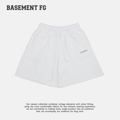 BASEMENTFG复古运动风男女夏季潮牌宽松休闲五分裤261130020005