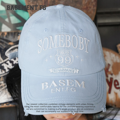 BASEMENTFG复古字母刺绣棒球帽男女通用做旧街头帽子254010021028