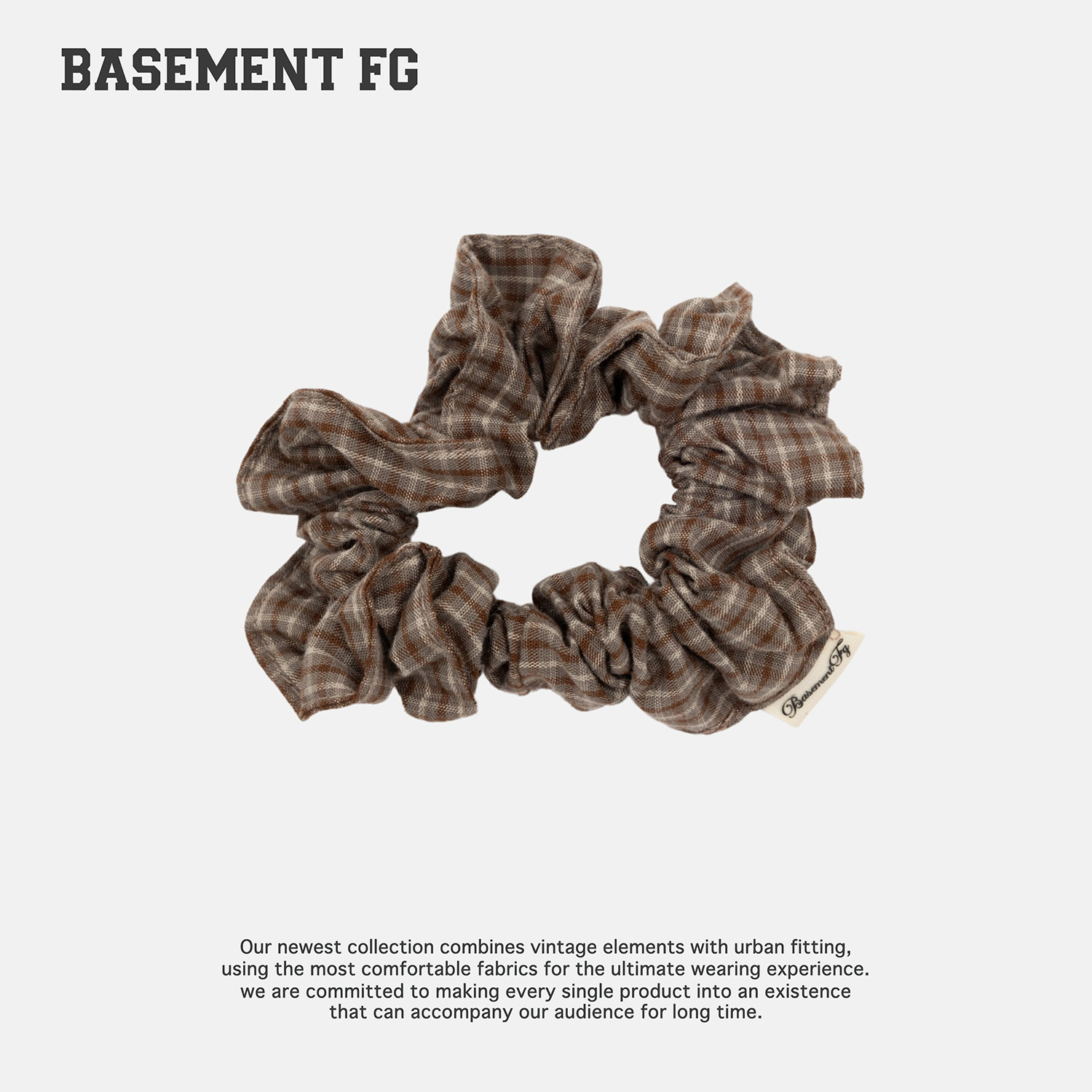 BASEMENTFG复古风格纹发圈文艺学院风扎头绳264080035055