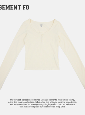 BASEMENTFG白色长袖T恤女修身打底衫上衣261030003080