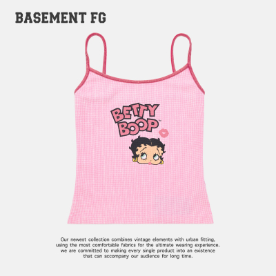BASEMENTFG卡通印花吊带背心女夏季浅粉色261010073024