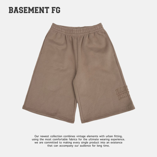 BASEMENT FG新款字母印花Logo男女宽松休闲五分裤261130027007