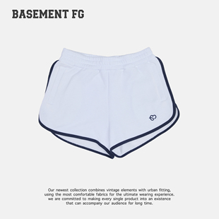 BASEMENTFG复古运动风撞色边条短裤休闲百搭运动裤261130015