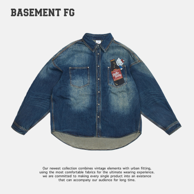 BASEMENTFGxHelloKitty美式复古刺绣牛仔外套潮流257070010029
