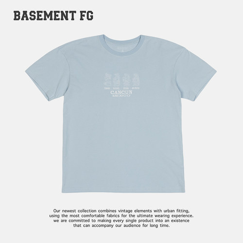 BASEMENT FG美式复古简约百搭休闲宽松短袖T恤女251020448028