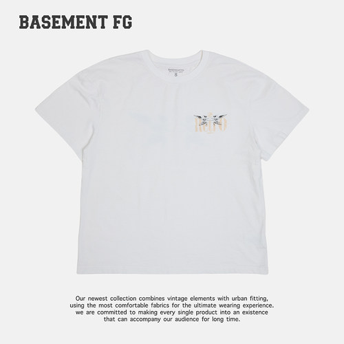 BASEMENT FG美式复古风简约百搭宽松休闲短袖T恤251020384005