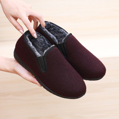 老北京布鞋女鞋软底防滑老人保暖鞋秋冬薄绒二棉鞋平底舒适奶奶鞋