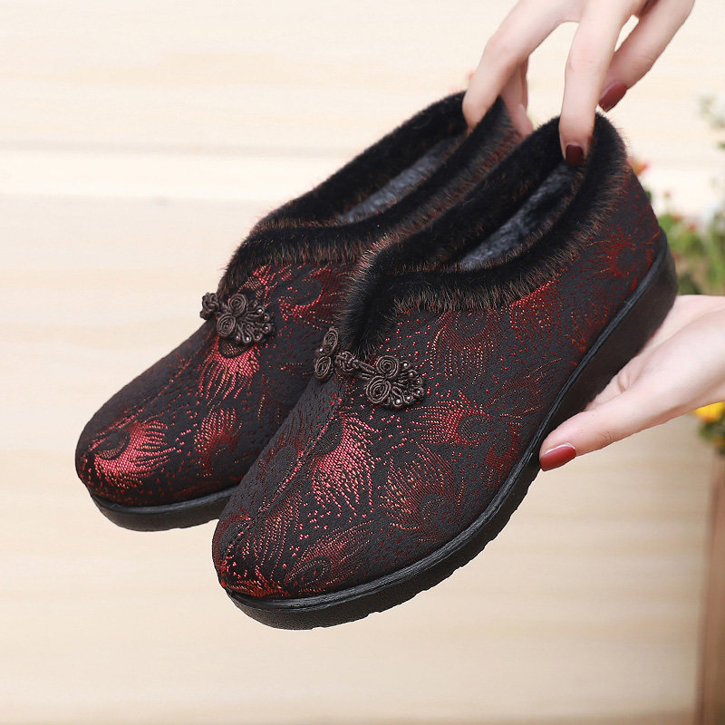 老北京布鞋宝石官方旗舰店冬款女老年人保暖鞋软底防滑老太太棉鞋,女鞋,传统布鞋,淘宝优惠券,粉丝福利购,淘宝优惠卷