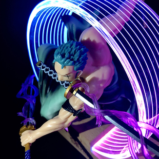 创意潮玩索隆手办装饰台灯摆件朋克小夜灯男朋友礼物海贼王床头灯