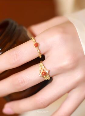 清艳晚期天然南方红玛瑙