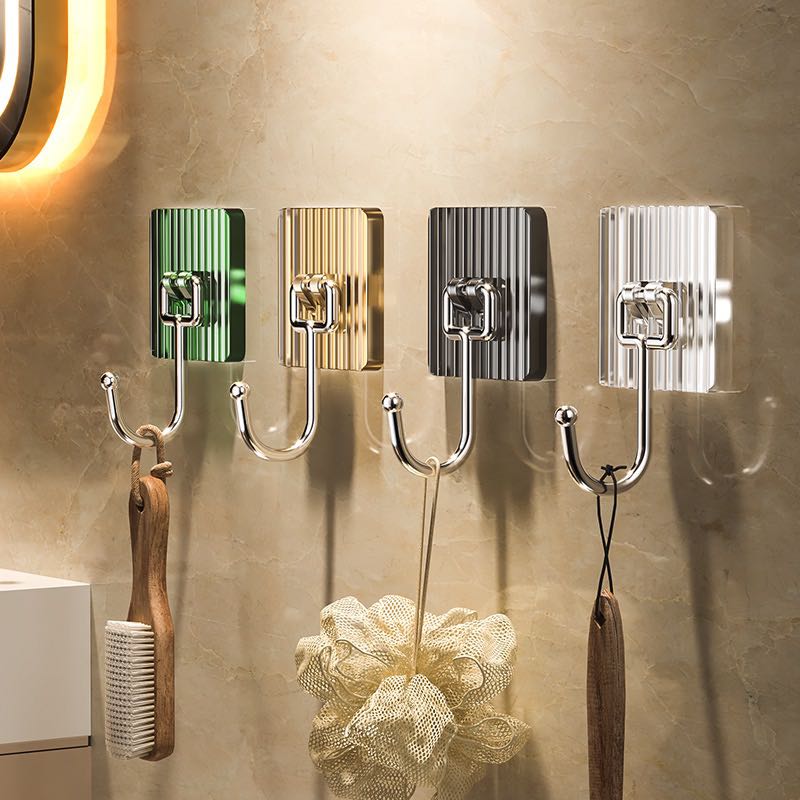 大挂钩强力粘胶墙壁挂墙上承重透明无痕轻奢钩子贴墙面免打孔粘钩