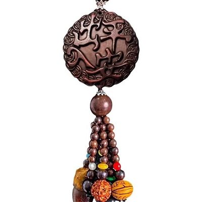 汽车挂件2025新款车内饰品桃木车载男士高档吊坠出入平安装饰摆件