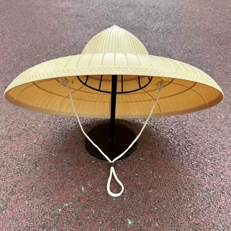 海南斗笠帽防水槽笠帽遮雨户外防晒男女通用四季可戴田园劳动大帽