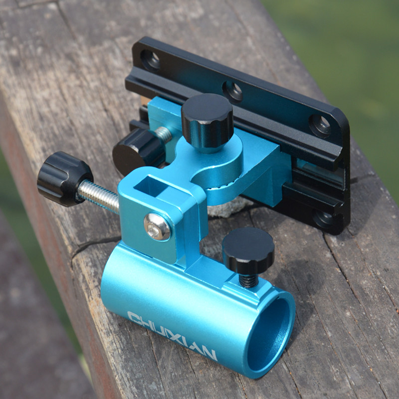 钓箱拐角炮台支架万向旋转钓箱配件铝合金通用炮台座加厚炮台架