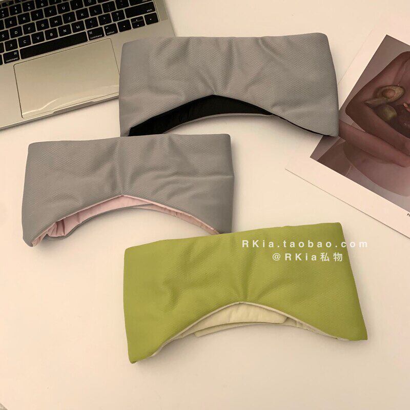 RKia二合一～双面冰丝可调节遮光睡眠眼罩夏凉感男女款防噪音耳罩