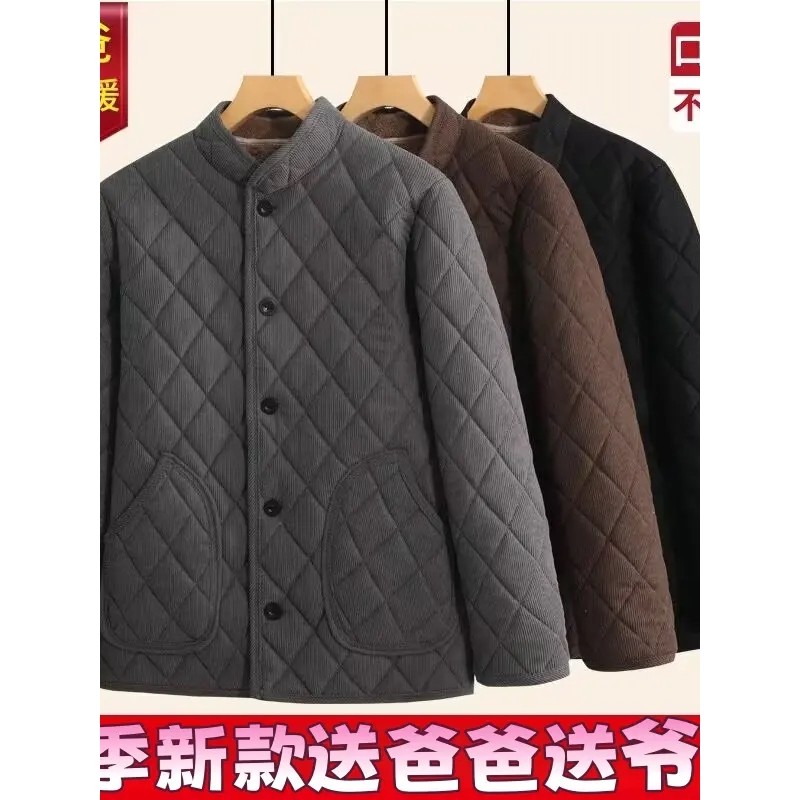 中老年上装冬季常规款内穿羊羔绒加绒加厚宽松型棉衣秋冬厚款男士,男装,中老年上装,淘宝优惠券,粉丝福利购,淘宝优惠卷