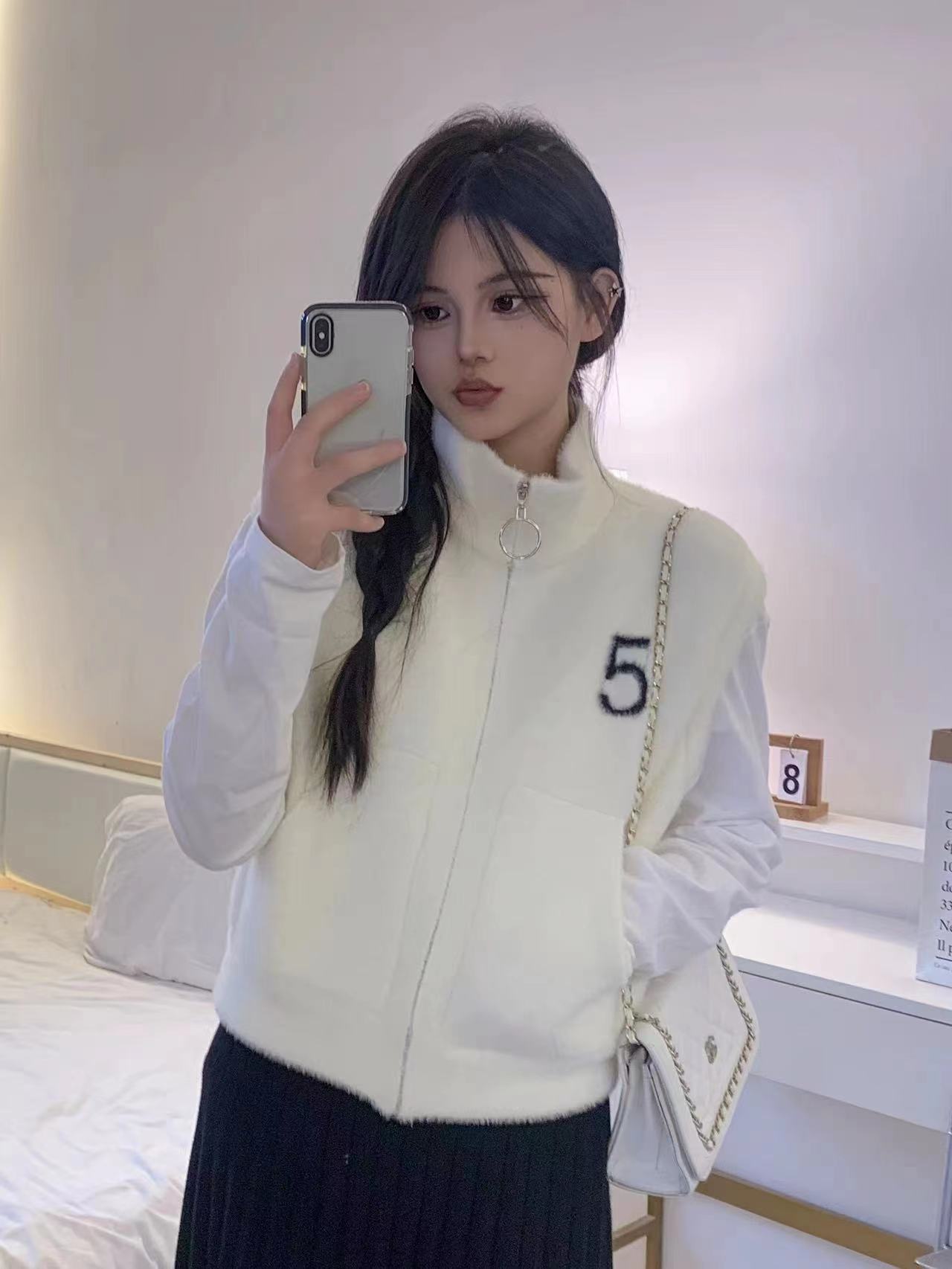 水貂绒毛衣马甲女2023年新
