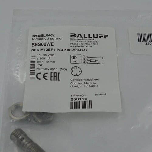 售前询价BES02WE原装巴鲁夫耐高压接近开关BES M12EF1-PSC10F-S04