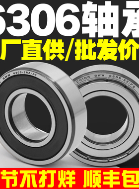 6306ZZ6306RS深沟球法兰轴承型号大全高速电机专用微型迷你小轴承
