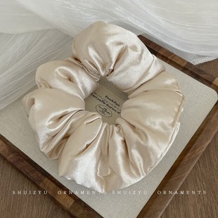 2025年新款发绳发饰缎面枕头睡眠大肠发圈女高级感丸子头盘发头绳