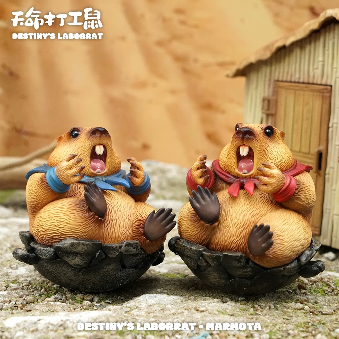 土拨鼠 “天命打工鼠” Q版模型手办潮玩 动物帮帮 官方正品