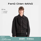 FengChenWang解构拼接明线立体工装 明星同款 夹克外套