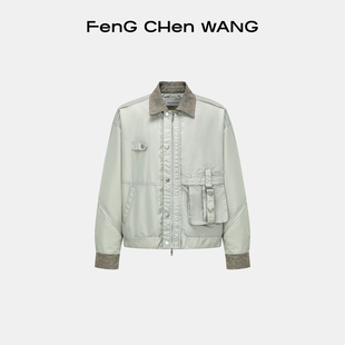 工装 FengChenWang尼龙双门襟设计男女同款 夹克外套 明星同款