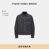 25秋冬水洗叠褶牛仔外套男女同款 FengChenWang 夹克