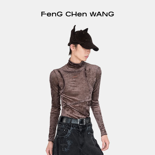 FengChenWang高领二合一打底衫