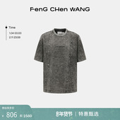 渐变水洗短袖 FengChenWang T恤男女同款