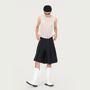 男女同款 FengChenWang26春夏立体裁剪褶裥短裤 新品