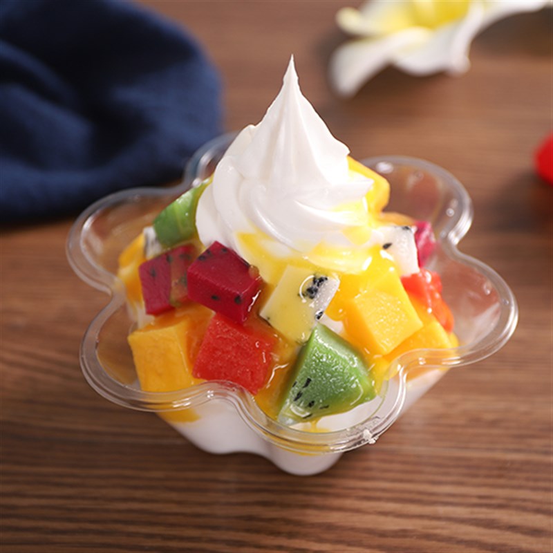 仿真花式冰淇淋模型假酸奶梅花碗冰淇淋模型冰激凌模型食物模型