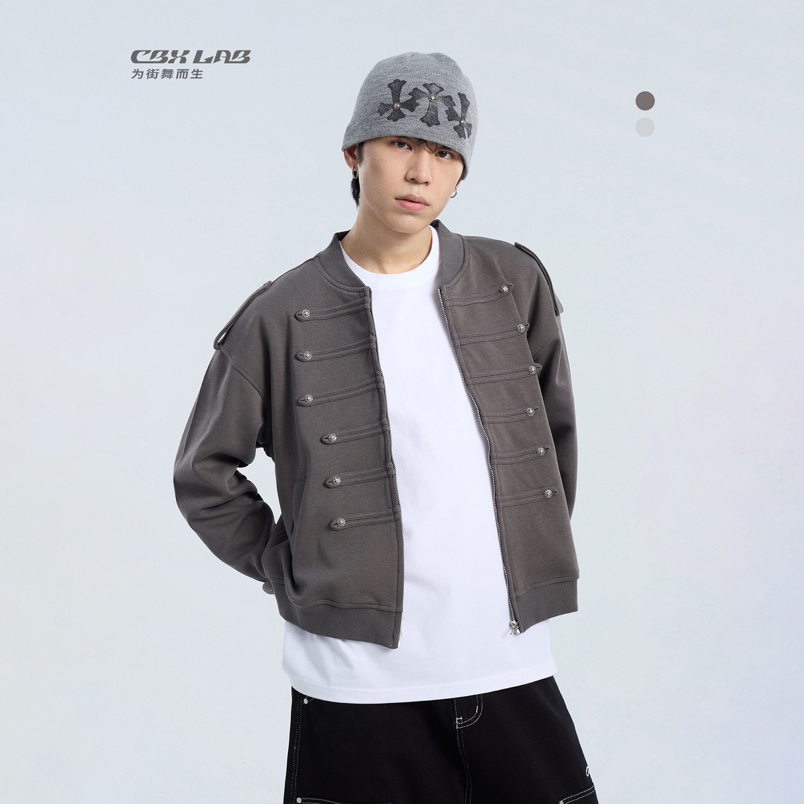 CBXLAB男装韩系拿破仑正肩外套潮
