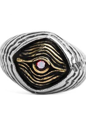 欧美复古纹上帝之眼戒指